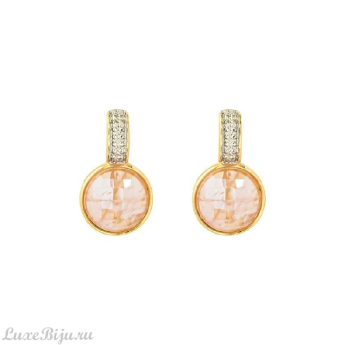Серьги Possebon  quartz rose