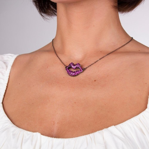 Колье Moon Paris, Ringo, "Искушение", с кристаллами, MR-22.04-131 розовый фото 3