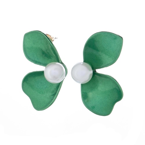 Серьги Moon Paris, с жемчужной бусиной, Mo-Y24.06-061 зеленый