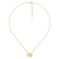 Колье Franck Herval, Betty, цветок, цветная эмаль, агат, FH25.2-15-64400 желтый