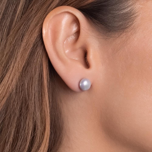 Пуссеты Moon Paris, с жемчугом, Mo-Y24.11-067 розовый фото 2