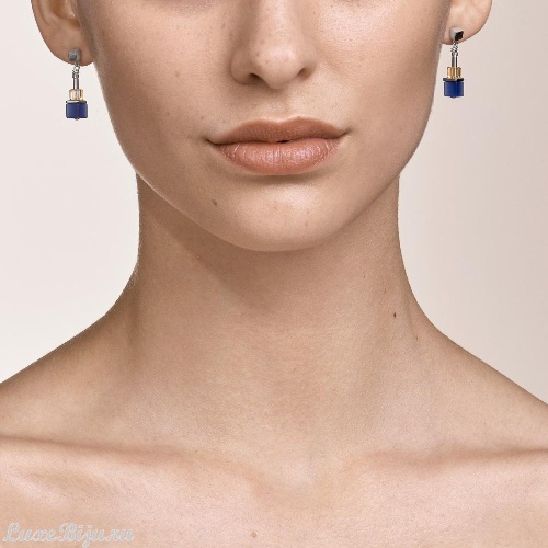 Серьги Coeur de Lion Blue-Brown-Olive 5020/21-0750 фото 4