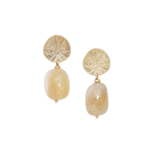 Серьги Nature Bijoux, Minerama, с цитрином, NB26.1-12-90635 бежевый фото 2