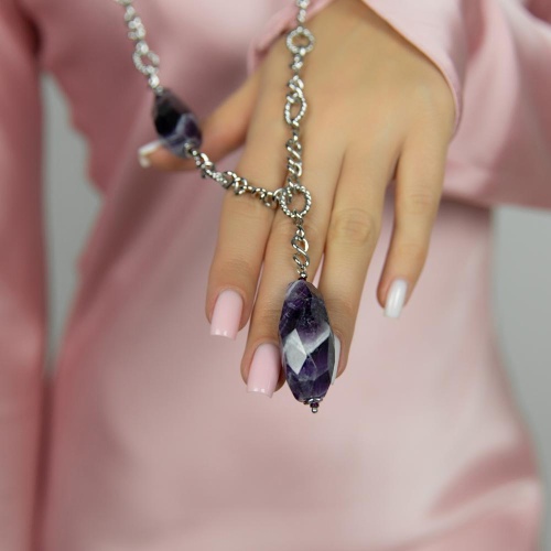 Колье Lanzerotti, Iris, с аметистом, LZ-26.03-079 фиолетовый фото 4