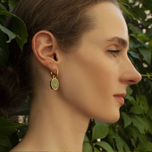 Серьги Fiore Luna GREEN AVENTURINE, LE1204 G/G фото 2