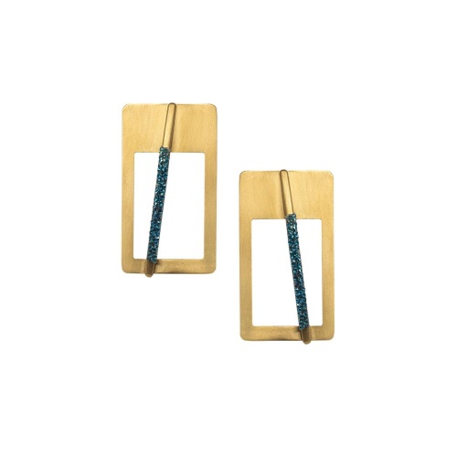 Серьги Katerina Vassou, Cactus, с кристаллами, KV24.1-308879G золотистый