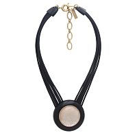 Колье Nature Bijoux, Saint Honore, с рогом и ракушкой Capiz в смоле, NB26.1-15-43710 черный