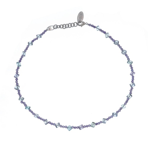 Колье Lanzerotti, Ispirazione, аметист, флюорит, LZ-24.10-399 сиреневый