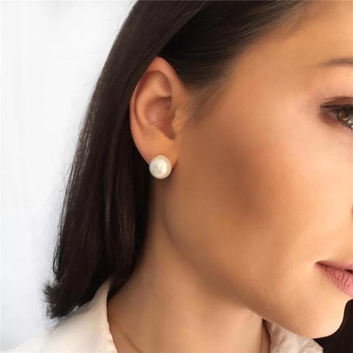 Пусеты Possebon White Pearl A0656.1 BW/G фото 2