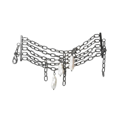 Браслет Katerina Vassou, Tempo, многослойный, с жемчугом, KV26.1-405878B серебристый