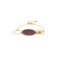 Браслет Franck Herval, Marly, с ракушкой Capiz в смоле, Swarovski, FH25.2-13-73051 бордовый