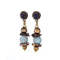 Серьги Alcozer&J, с сапфиром и аквамарином, AL2512-O58EW25 голубой