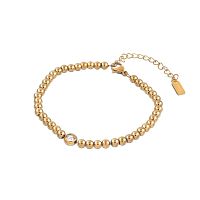 Браслет Dansk Copenhagen, Joy Waterproof, с фианитом и металлическими бусинами, DNSK25.2-7W2501005 золотистый