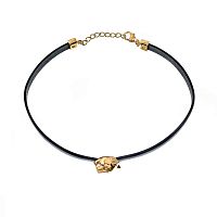 Браслет Polina Firenze, кожаный, пантера с кристаллами, PF26.1-BR2086 золотистый