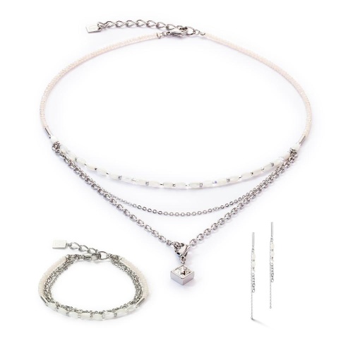 Серьги Coeur de Lion White-Silver, 6005/21-1417 фото 5