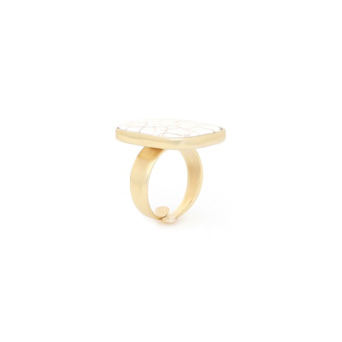 Кольцо Nature Bijoux, Alhambra, разъемное, с говлитом, NB25.1-19-25736 белый фото 2