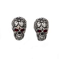 Серьги Tra-la-ra, Tatoo, с черепом и кристаллами, TLR24-522P102 красный