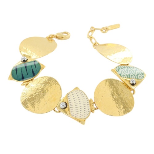 Браслет TARATATA, Sushi, с цветной смолой и стеклянными бусинами, TT-T25-06305-204 синий фото 4