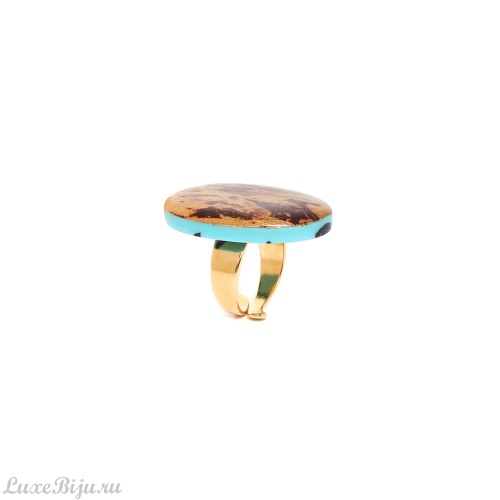 Кольцо Nature Bijoux, Guadeloupe, разъемное, с банановой корой в смоле, NB23.1-19-24664 голубой