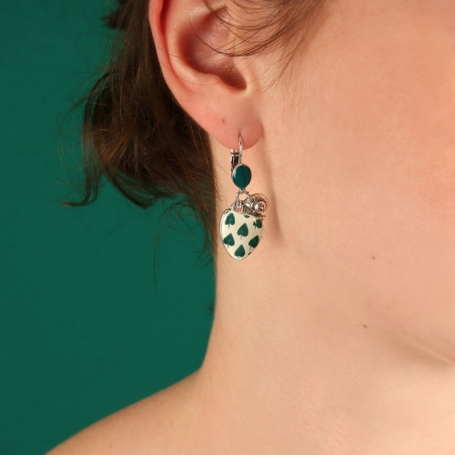 Серьги TARATATA, Green, с цветной смолой, TT-E24-09777-104 зеленый фото 2