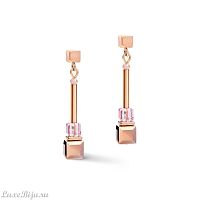 Серьги Coeur de Lion Rose Gold Lilac 5042/21-0829