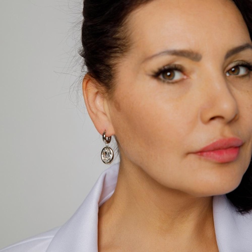 Серьги Qudo Creole TIVOLA small S crystal, 310500 BW/S фото 5