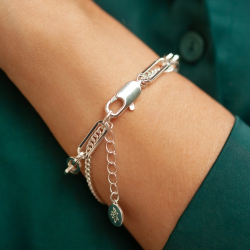 Браслет Fiore Luna Double Сarabiner, CL6096 S фото 4