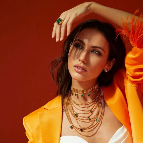 Колье VIDDA, Lady, с австрийскими кристаллами, VD22-01471 зеленый, 45см фото 6