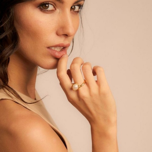 Кольцо VIDDA, Treasure, с жемчугом, VD22-01524 золотистый, 17,5 фото 4