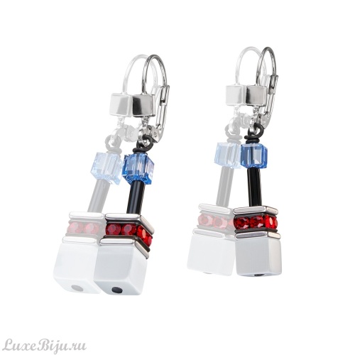 Серьги Coeur de Lion Blue-Red, *2838/20-0703