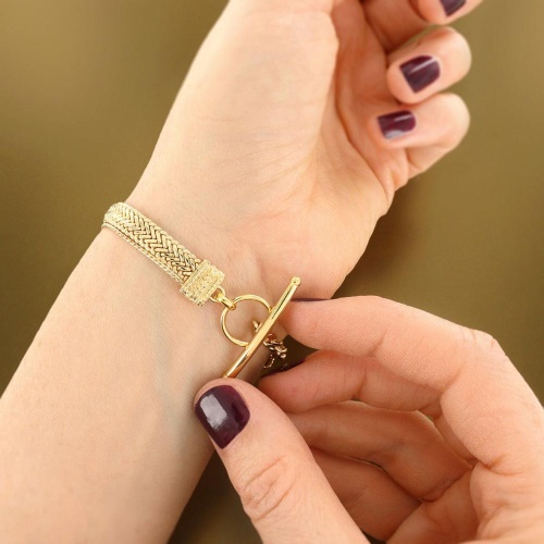 Браслет TARATATA, Zen, стеклянные бусины, гематит, яшма Камбаба, TT-W25-07313-20M золотистый фото 5