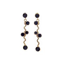 Серьги Celeste G, с кристаллами Swarovski, CS26.1-2145 черный