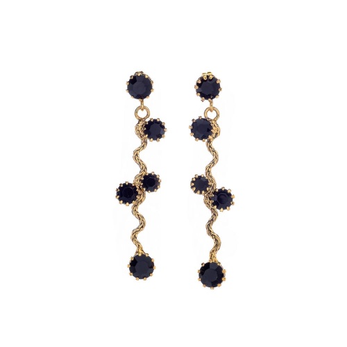 Серьги Celeste G, с кристаллами Swarovski, CS26.1-2145 черный