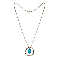 Колье Fiore Luna TURQUOISE OPAL, LN5142 BL/G