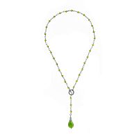 Колье Lanzerotti, Verde, с агатом и кристаллами, LZ-24.12-570 зеленый