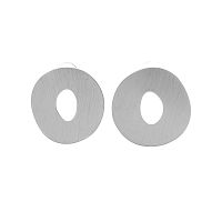 Серьги Dansk Copenhagen, Alaya, в форме неправильного овала, DNSK25.2-3C2407001 серебристый