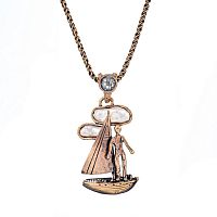 Колье Alcozer&J, с жемчугом и топазом, AL2512-C128HJ25 белый