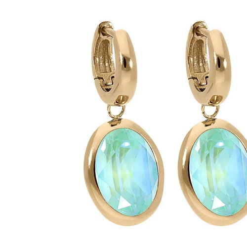 Серьги Qudo Creole TIVOLA small (G/P) Silky sage delite, 310693 BL/G фото 4