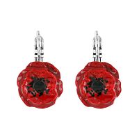 Серьги TARATATA, Joli coquelicot, с цветной смолой и кристаллом, TT-T25-10740-103 красный