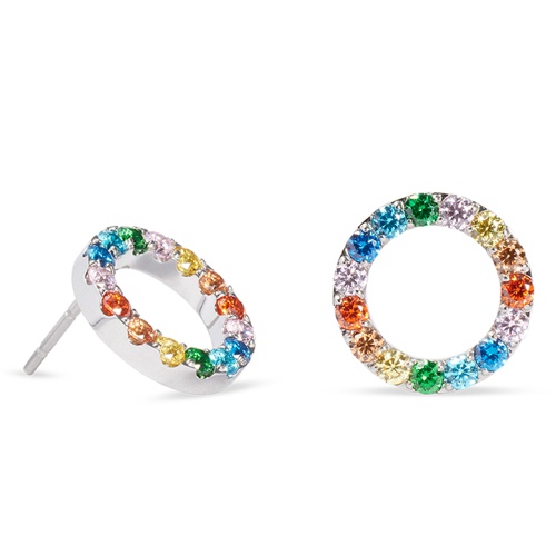 Серьги Coeur de Lion Multicolor Silver, 2057/21-1517 фото 3
