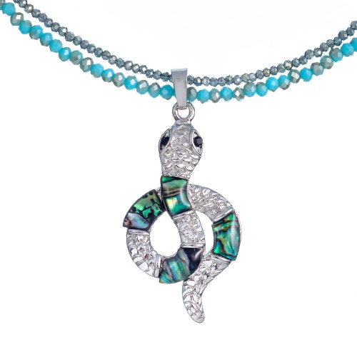 Колье Lanzerotti, Verde, двойное, с кристаллами и гелиотисом, LZ-24.12-550 бирюзовый фото 2