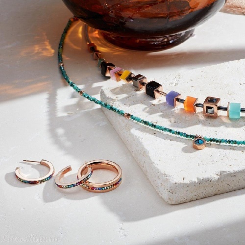 Серьги Coeur de Lion Multicolor-Rosegold 0139/21-1577 фото 2