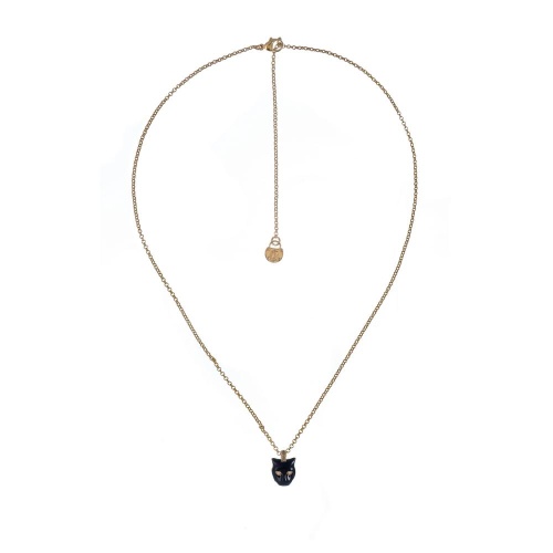 Колье Polina Firenze, пантера с эмалью и кристаллами, PF26.1-PE2805 черный