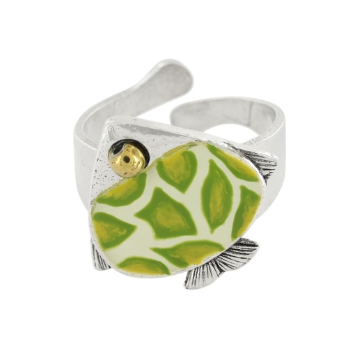 Кольцо TARATATA, Sushi, разъемное, со смолой и бусинами, TT-T25-06410-107 зеленый фото 6