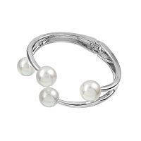 Браслет Moon Paris, Ringo, кафф с жемчужными бусинами, MR-26.01-001 серебристый