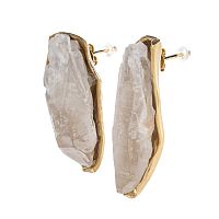 Серьги Katerina Vassou, Stormi, с кварцем, KV26.1-307624GWHITE золотистый