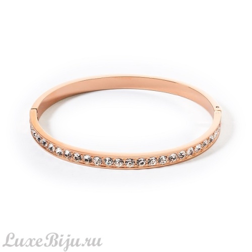  Браслет Coeur de Lion Crystal-Rose gold 17 см, 0131/33-1822
