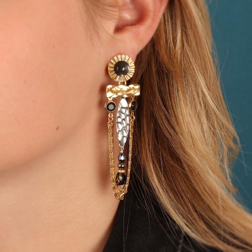 Серьги TARATATA, Illusion, с перламутровыми и стеклянными бусинами, TT-W23-07949-204 синий фото 3