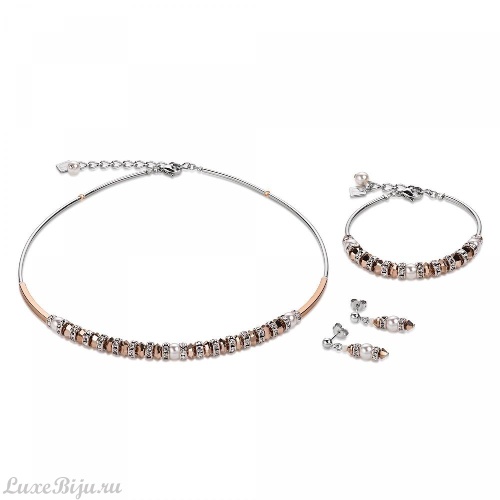 Серьги Coeur de Lion Crystal-Rosegold 4801/21-1822 фото 2