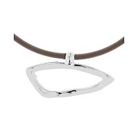 Колье VIDDA, Brave, кожаное, с асимметричным кулоном, VD26.1-02264 серебристый